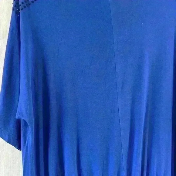 Spense blue top with studs on the shoulder. - Picture 6 of 8